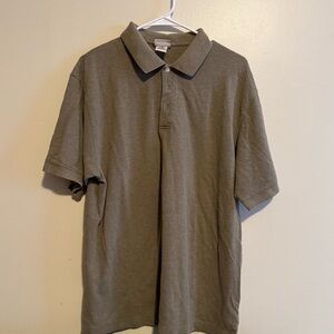 VTG L.L. Bean Men's Polo Shirt 100% Cotton L Regular Neutral Taupe